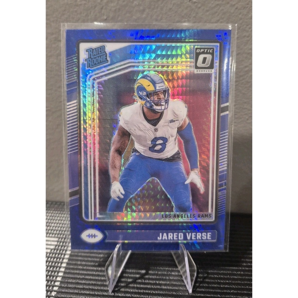 2024 Panini Donruss Optic Jared Verse #242 Rated Rookie Blue Hyper Prizm (RC)